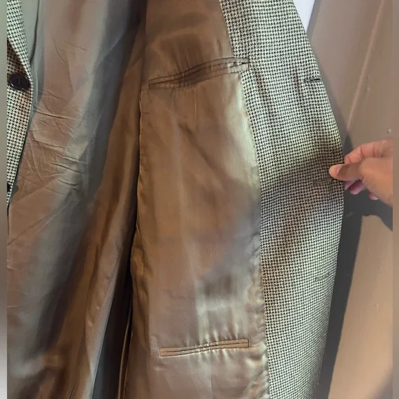 Zanella Men's Blazer in Brown and Black Check, BIG & TALL Sports Coat - Picture 6 of 12